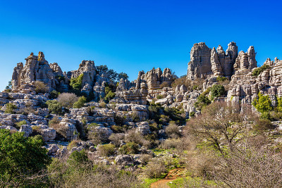 El Torcal de Antequera, Andalusia, Spain，在Antequer