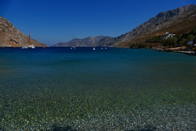 希腊Dodecanese群岛，Kalymnos岛，palonisos湾海滩