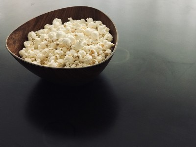木碗爆米花