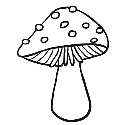 黑白蘑菇