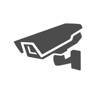 闭路电视标志。视频监控图标。矢量插图。