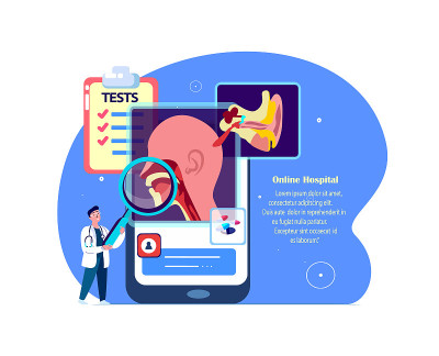 ENT-Doctor Scientist Examine Ear,Nose,Throat.Tonsi