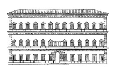 意大利罗马法尔内塞宫|仿古建筑插图