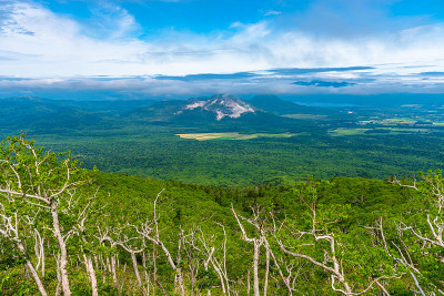 日本北海道铁贺的爱俄山(硫磺山)