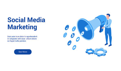 social marketing 3d template 2