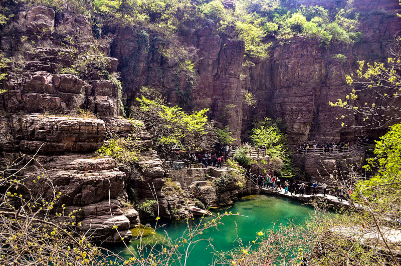 中国云台山红石峡谷景观