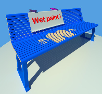 湿画3D插图卡通