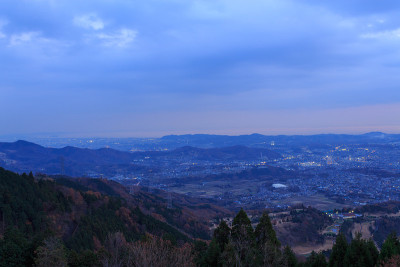 日本神奈川的湘南地区黄昏景观