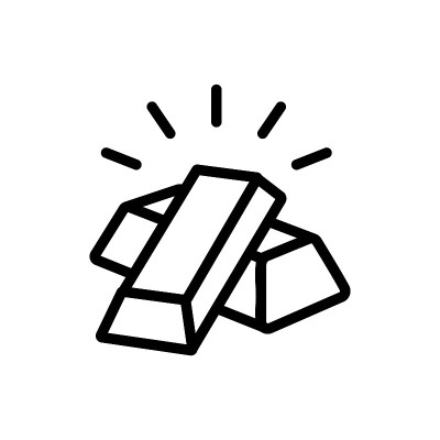 金条图标矢量轮廓插图
