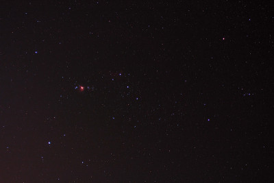 夜空中的猎户座星星