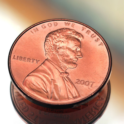 镜子上的林肯便士
