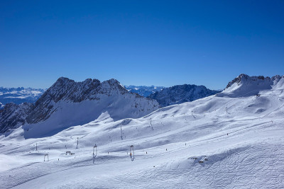 从德国巴伐利亚Zugspitze观看