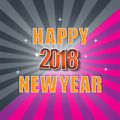 2018新年快乐背景。