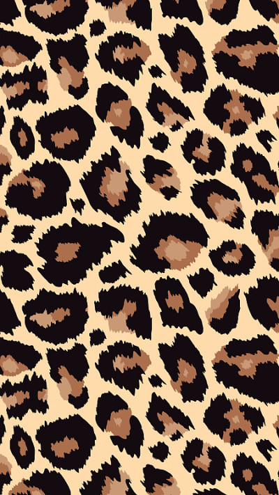 Trendy leopard pattern vertical background. Hand d