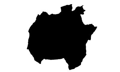 尼日利亚埃基提国家的黑色剪影地图
