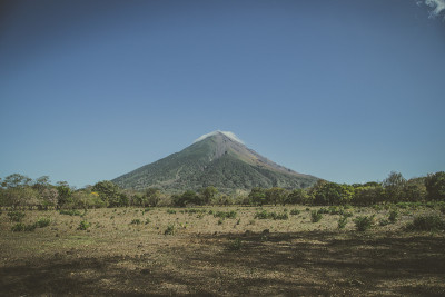 康塞普西翁火山从梅特佩岛，尼加拉瓜