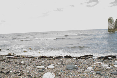 Flamborough岬悬崖和约克郡海滩