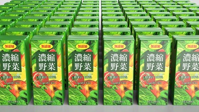 蔬菜汁日式多重3d渲染