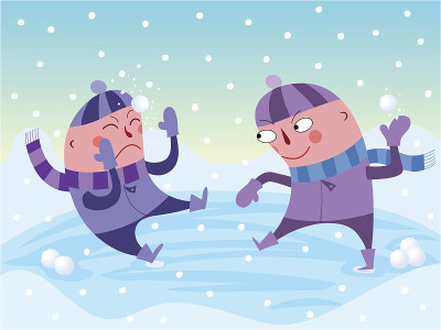 打雪仗