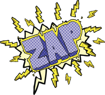 漫画书演讲气泡卡通zap符号