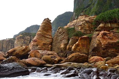 台北东北海岸风景名胜区南崖海岸岩层