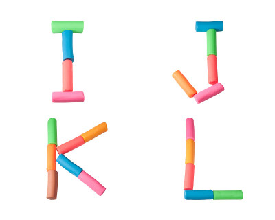 橡皮泥字母(I,J,K,L)