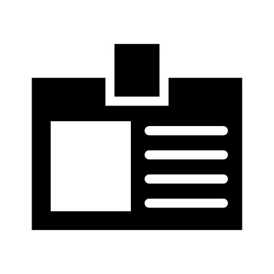 ID CARD符号矢量图标
