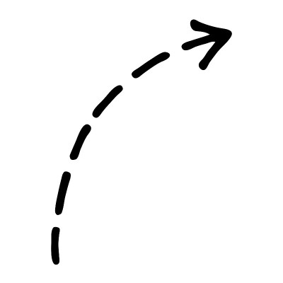 简单的黑色涂鸦箭头