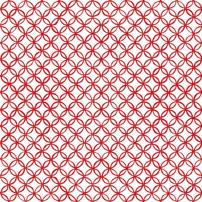 日本的传统模式。手绘插图。