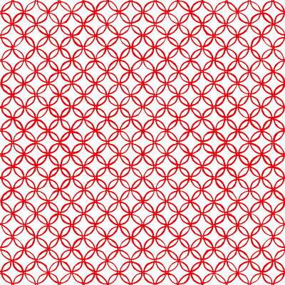 日本的传统模式。手绘插图。