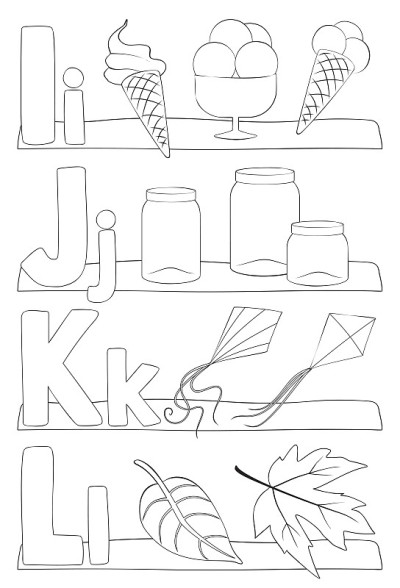 字母着色页