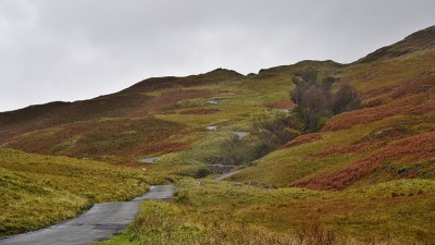 Hardknott Pass，湖区国家公园，坎布里亚，英国