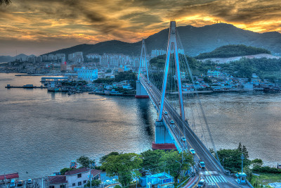 丽水的蓝色时光——Dolsandaegyo桥(Dolshan Bridge)