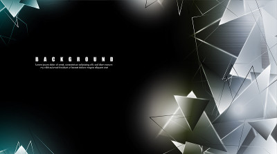 abstract background with glowing triangles that ov
