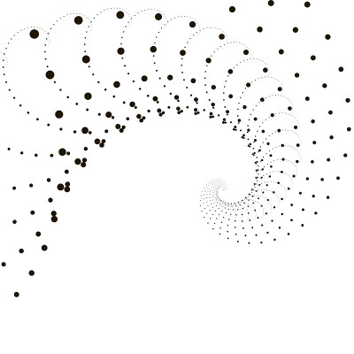 几何技术矢量背景。抽象单色涡迹。矢量插图。