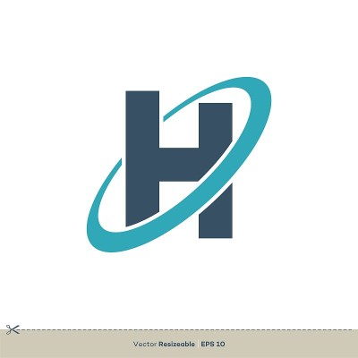 H字母标志模板插图设计。向量EPS 10。