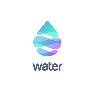水滴矢量设计模板。干净的水,过滤。