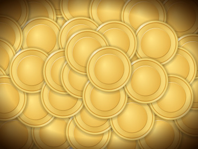 Gold coins background