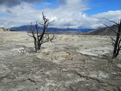 怀俄明州黄石国家公园的火山景观