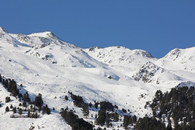 冬季全景，山峰，蒂罗尔，普拉克斯马，奥地利