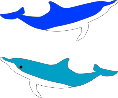 海豚游泳舒适的插图材料