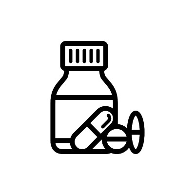 瓶药丸图标标志插图模板