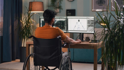 匿名残疾人工作与3D模型