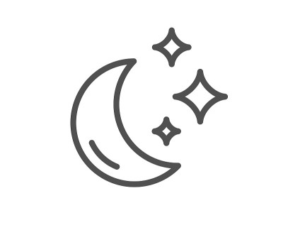 月亮一行图标。睡眠休息的信号。向量