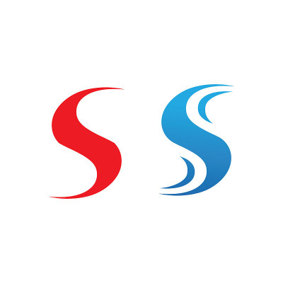 S标志矢量字母模板