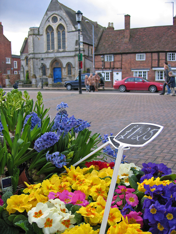 英国斯特拉特福德花市街景