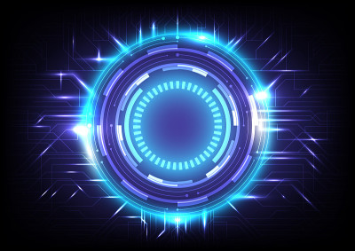 Abstract hologram hi-tech background. Virtual real