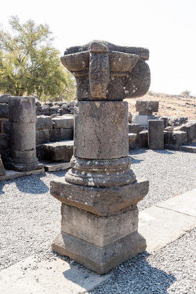 古希伯来城市Korazim (Horazin, Khirbet Karazeh)废墟，公元4世纪在以