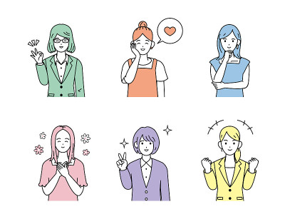 女性的微笑说明