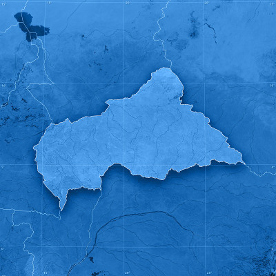 中非共和国地形图